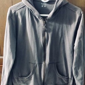 Columbia zip up brown hooded sweatshirt